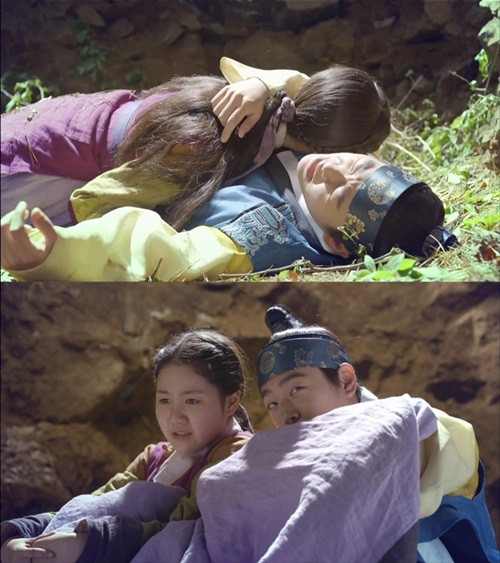 진지희(왼쪽)와 노영학이 어린 유정과 광해로 분해 운명적인 첫 만남을 그려내고 있다.