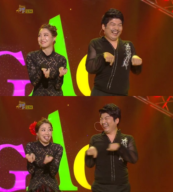 허민이 귀여운 이미지를 모두 버린 것은 아니다. 댄수다 속에서 보이는 미어캣 표정은 코너의 트레이드 마크가 됐다. / KBS 방송화면캡처