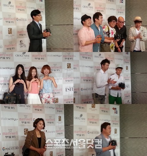 많은 동료 연예인들이 정범균의 결혼식장을 찾아 그의 결혼을 축하했다. / 이건희 인턴기자