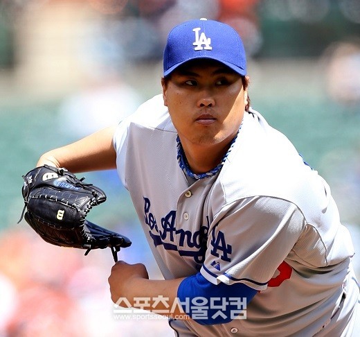 토론토 블루제이스를 상대로 시즌 8승 달성에 성공한 LA 다저스 류현진. / 더팩트 DB