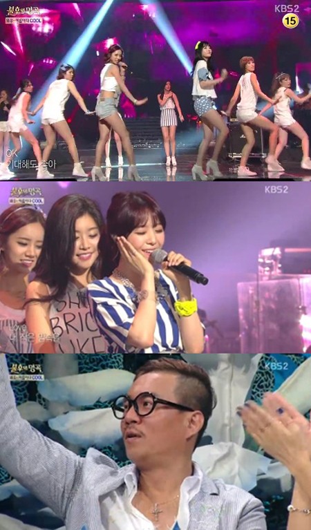 걸스데이가 불후의 명곡에서 쿨의 올포유를 불러 삼촌팬들의 큰 호응을 얻었다. /사진=KBS 불후의 명곡 캡처