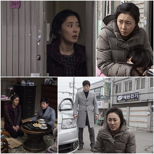 숨바꼭질에서 주희를 연기한 문정희는 손현주와 팽팽한 감정 대결을 보여준다./영화 스틸컷