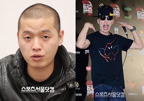 힙합가수 이센스(왼쪽)가 23일 전 소속사와 힙합가수 개코를 겨냥한 디스곡을 발표했다.