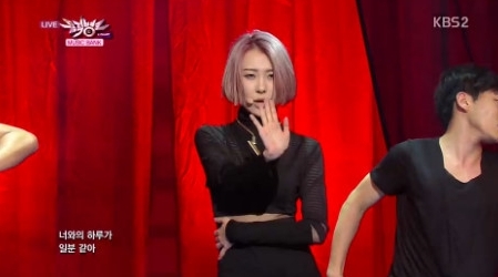 선미가 뮤직뱅크로 지상파 컴백을 알렸다./KBS 방송 캡처
