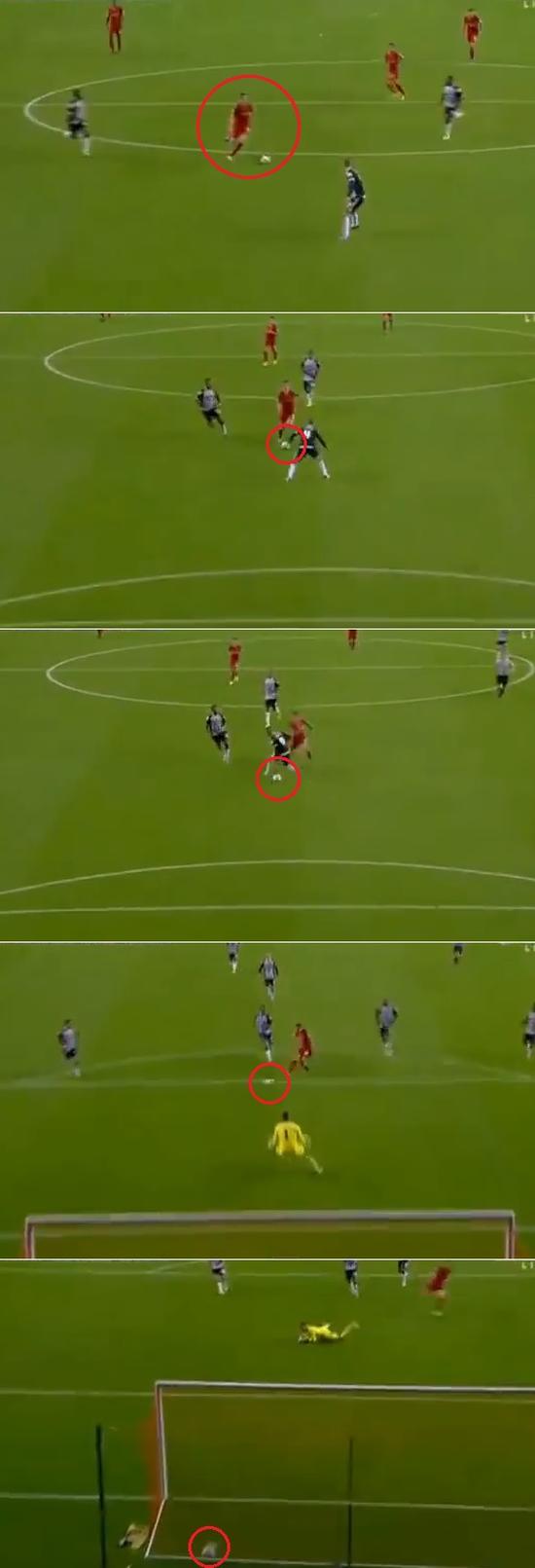 리버풀의 조던 헨더슨이 28일 열린 캐피털원컵 노츠 카운티전서 연장 후반 4분에 환상적인 50여m 드리블에 이은 깔끔한 마무리 슈팅으로 팀 승리에 쐐기를 박았다. / 유튜브 영상 캡처