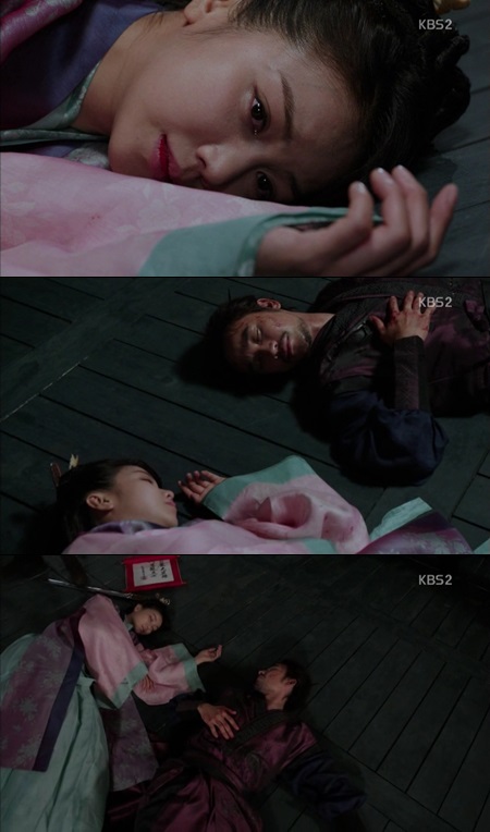 칼과 꽃 마지막회는 두 주인공의 죽음으로 비극적 결말을 맞았다. / KBS 방송화면캡처