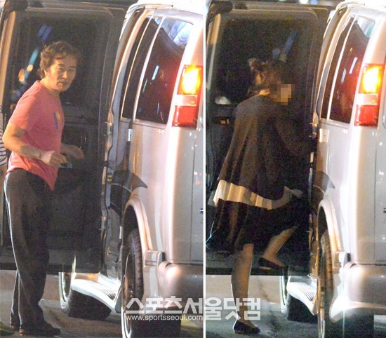 배우 백윤식(왼쪽)이 30살 어린 한 지상파 방송의 K모 기자와 데이트를 즐기고 있다. /문병희 기자