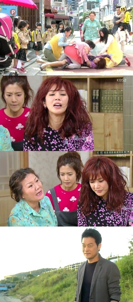 29일 오후 방송된 KBS2 왕가네 식구들에서는 왕수박(오현경 분)이 딸아이의 유치원에서 난투극을 벌이고 오자 이앙금(김해숙 분)이 모든 분풀이를 고민중(조성하 분)에게 퍼부었다./KBS2 왕가네 식구들방송 캡처