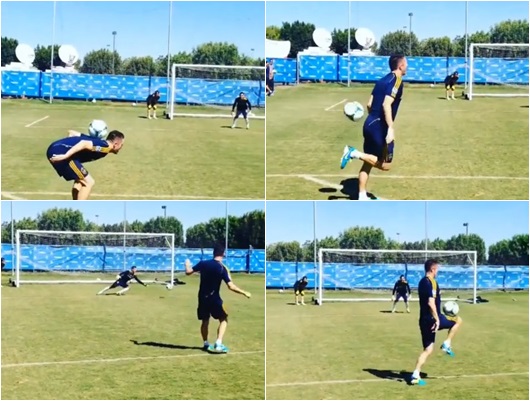 로비 킨이 화려한 발재간을 보여주고 있다. (왼쪽 위부터 시계방향) / 유튜브 영상 캡처