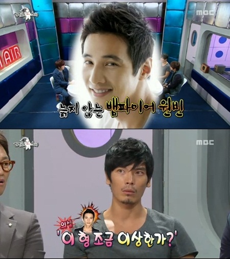 김성오가 원빈을 동성애자로 오해한 사연을 털어놔 주위를 웃음으로 물들이고 있다.