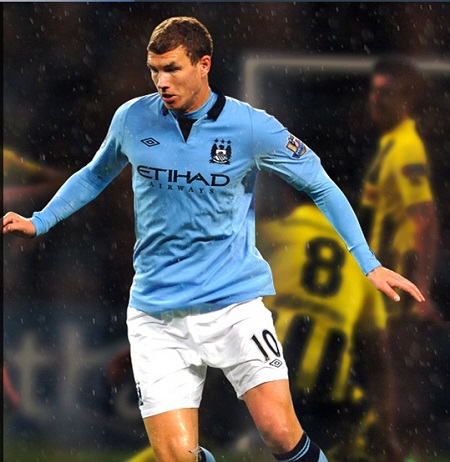 보스니아 에딘 제코가 2014 브라질 월드컵 유럽예선 10경기 10골로 보스니아의 월드컵 진출을 이끌었다. / 맨체스터 시티 홈페이지 캡처