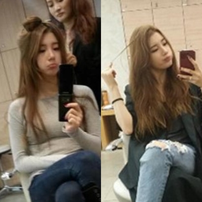 수지 거울 셀카 사진이 화제다. / 수지 트위터