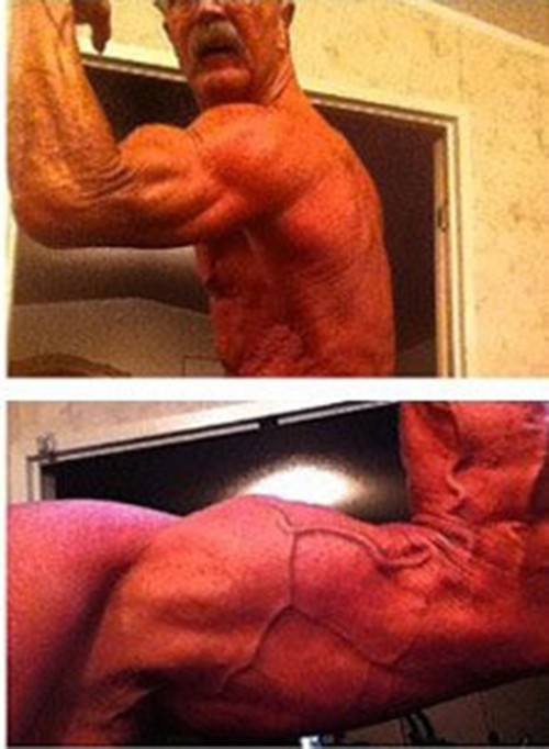 비만 극복 몸짱 할아버지가 누리꾼들의 관심을 끌고있다./온라인 커뮤니티