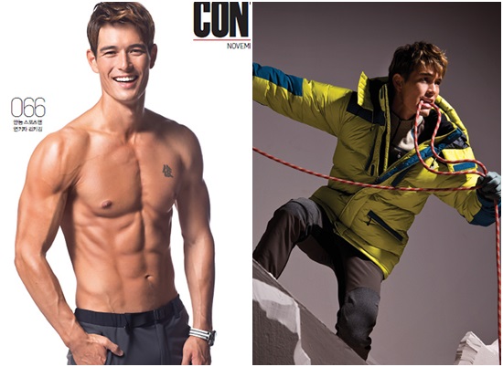 리키김이 화보를 통해 만능 스포츠맨다운 완벽한 복근을 공개해 눈길을 끈다./맨즈헬스 홈페이지