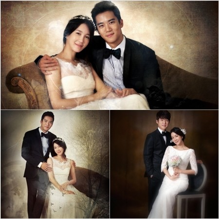 배우 이지아와 하석진, 송창의가 SBS 새 주말 드라마 세 번 결혼하는 여자에서 찍은 결혼 화보가 궁금증을 자아내고 있다./삼화네트웍스 제공