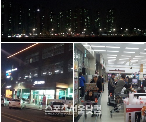 저녁이 되자 영종하늘도시내 상가에는 인근 주민들로 북새통을 이뤘다.