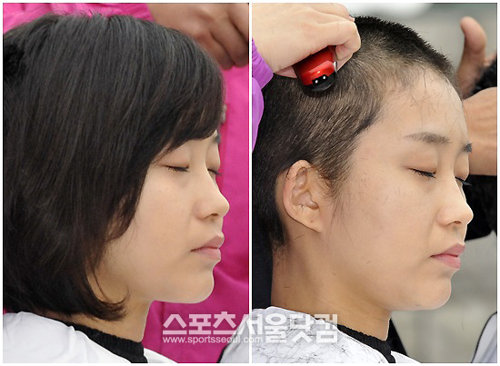 드디어 삭발... 머리카락이야 또 자랄테지만, 통진당은 이번에 못 막으면 큰일나요