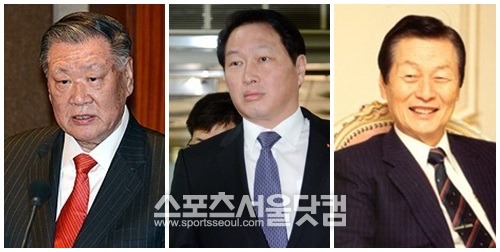 내년부터 연봉 5억원이 넘은 등기이사의 보수 공개가 의무화된 가운데, 정몽구 현대자동차 회장(왼쪽부터)과 최태원 SK 회장, 신격호 롯데총괄회장 등도 공개 대상인 것으로 조사됐다./더팩트DB