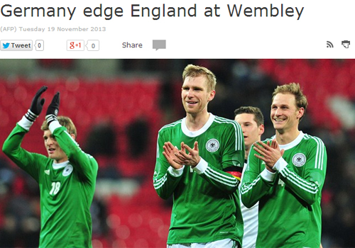 독일 국가대표팀 선수들이 20일 열린 잉글랜드와 평가전에서 이긴 뒤 기뻐하고 있다. / 국제축구연맹 홈페이지 캡처