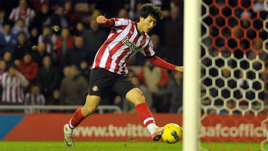 지동원이 지난 2011~2012시즌 프리미어리그 19라운드 맨체스터 시티와 홈 경기에서 골을 터뜨렸다. / 선덜랜드 홈페이지