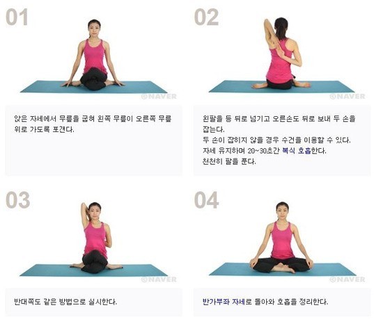 소머리 자세 요가가 누리꾼들의 시선을 사로잡았다. / 온라인 커뮤니티 캡처