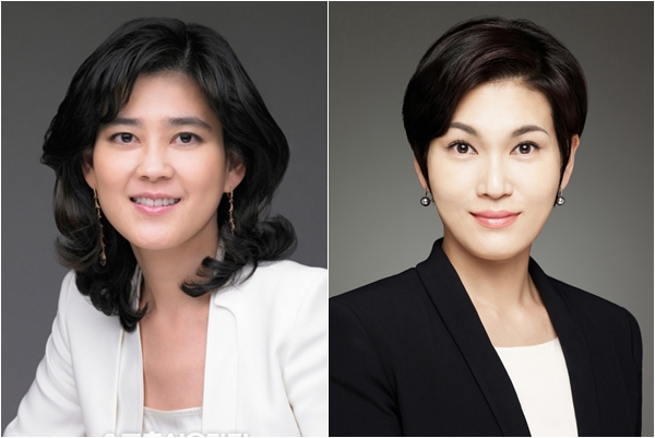 2일 오전 삼성 사장단 인사 발표에서 이건희 삼성전자 회장의 차녀인 이서현 제일모직 부사장(오른쪽)이 임기 3년 만에 삼성에버랜드 패션부문 경영기획담당 사장으로 승진했다. 반면 이 회장의 장녀인 이부진 호텔신라 사장은 현직이 유지됐다.