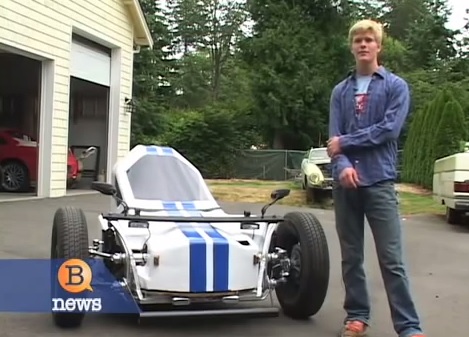 19살 소년이 만든 자동차가 인터넷상에서 누리꾼들의 관심을 모으고 있다. / 유튜브 캡처