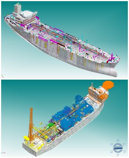 대우조선해양이 국내 조선업계 처음으로 3차원 선박 설계 모델 시스템 다뷰를 개발했다./대우조선해양 제공