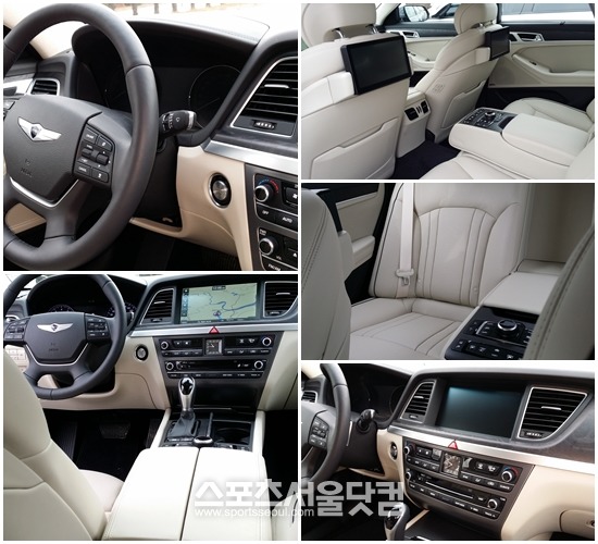 현대자동차 제네시스 내부 디자인