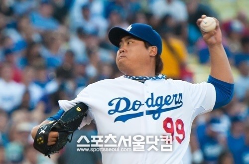 LA 다저스 류현진은 메이저리그 데뷔 첫해인 2013시즌 14승 8패 평균자책점 3.00의 성적을 기록했다. / 더팩트 DB