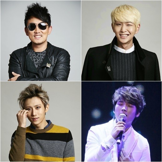 가수 이승철(왼쪽 위)은 29일 열리는 SBS 가요제전에서 샤이니 온유, B1A4 산들, 비스트 장현승(오른쪽 위부터 시계방향으로), 인피니트 우현과 함께 무대에 오른다./SBS 제공