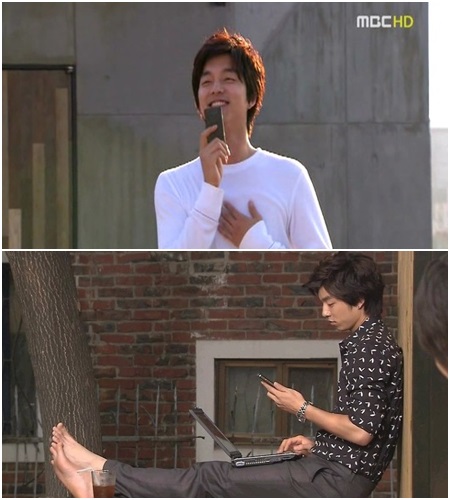 뭇 여성들의 마음을 설레게 한 MBC 커피프린스 1호점 속 공유. 이 작품 후로 공유는 로맨틱 코미디물에 가장 잘 어울리는 배우로 호평받았다./MBC 화면캡처