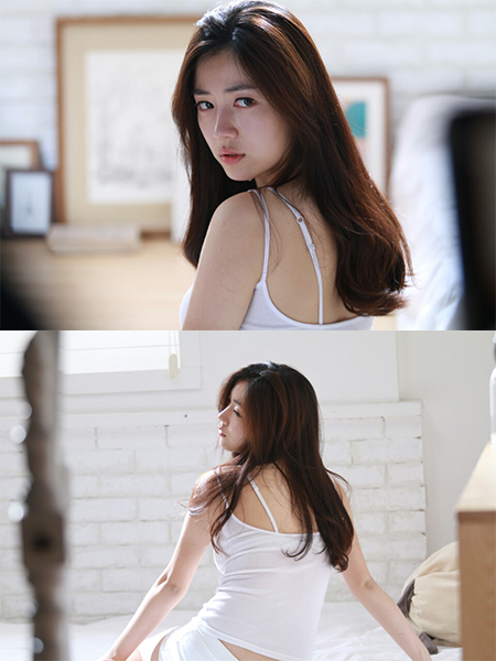 화영이 지아의 신곡 뮤직비디오에서 아련한 감성 연기를 펴치고 있다. /콜라보따리 제공