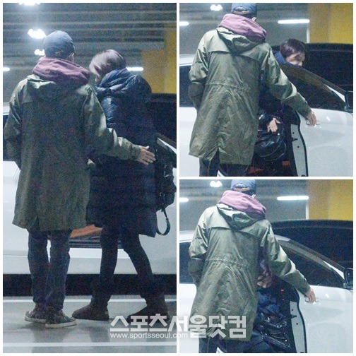 정경호와 수영의 데이트 장면이 <더팩트> 카메라에 단독으로 잡혔다. /배정한·문병희 기자