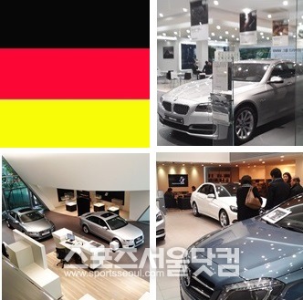 독일의 명차 브랜드 BMW와 메르세데스-벤츠, 아우디(오른쪽 위부터 시계방향)는 국내에서 치열한 수입차 1위 경쟁을 펼치고 있는 가운데 국내 수입차 시장에서 뛰어난 네트워크를 형성하고 있다./신진환 인턴기자