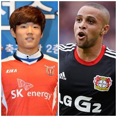 시드니 샘(오른쪽)의 이적설이 피어오른 가운데 류승우가 레버쿠젠에 빠르게 녹아들며 청신호를 밝혔다. /스포츠서울 DB, 분데스리가 홈페이지