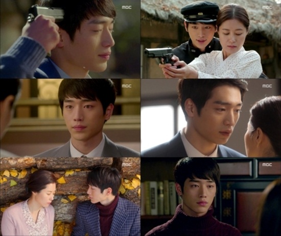 서강준(왼쪽 맨 위)이 데뷔 3개월 만에 문소리와 멜로 호흡을 맞춰 주위를 놀라게 하고 있다./MBC 하늘재 살인사건 방송 캡처