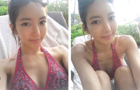 박현선의 몸매가 드러나는 비키니 사진이 공개됐다. / 박현선 블로그