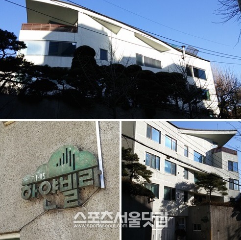 10년 동안 주인으로 대기업 회장만 두번 바뀐 서초구 동광로27길에 있는 하얀빌라. 이번에 백종헌 프라임그룹 회장이 빌라를 경매에 부쳐 주인이 또 바뀔 처지가 됐다. / 방배동=송형근 인턴기자