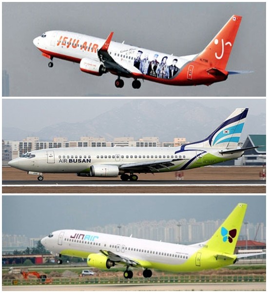 최근 국내 저가항공사가 항공사별 취소 수수료가 차이를 보이는 것으로 나타났다. 항공업계에 따르면 진에어, 에어부산, 제주항공 등 저가항공사의 경우 출발 1~2일전, 당일 취소에 따라 1000원~1만원의 수수료를 부과하는 것으로 파악됐다./더팩트DB