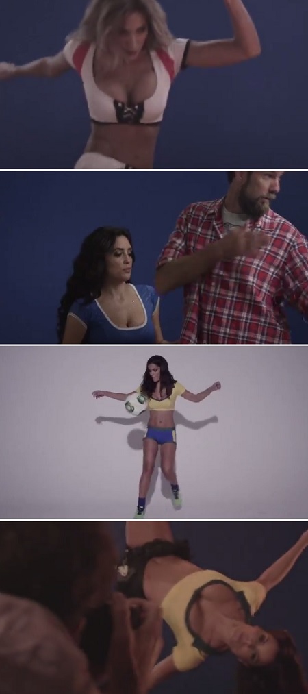 16일 유로스포트가 공개한 영상 속에서 유감적인 몸매의 미녀들이 포즈를 취하고 있다. / 유튜브 영상 캡처