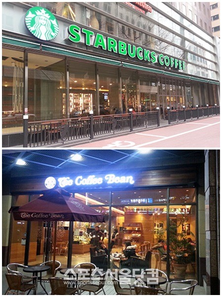 스타벅스와 커피빈이 경쟁 커피전문점과 다른 차별화 정책을 펼치고 있어 고객들의 의견이 엇갈리고 있다. / 서재근 기자