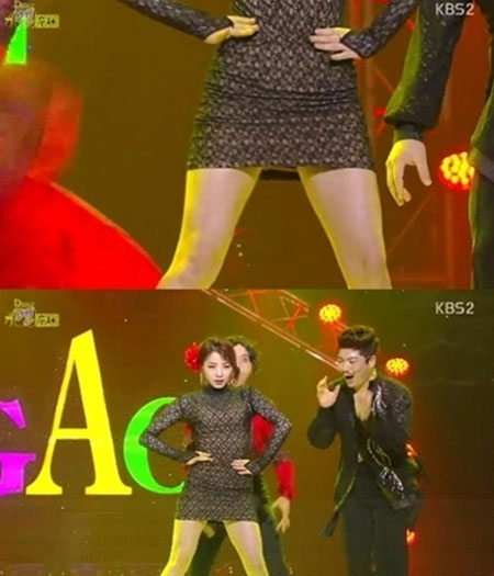 허민이 개그콘서트에서 아찔한 장면을 연출했다. / KBS2 개그콘서트