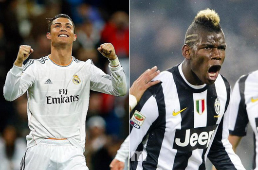 맨체스터 유나이티드를 떠나 펄펄 날고 있는 레알 마드리드 공격수 크리스티아누 호날두(왼쪽)와 유벤투스 미드필더 폴 포그바. / 레알 마드리드 홈페이지, 유벤투스 트위터