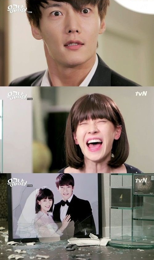 최진혁(맨 위)과 송지효가 이상과 다른 결혼 생활 때문에 서로 싸우고 있다./tvN 응급남녀 방송 캡처