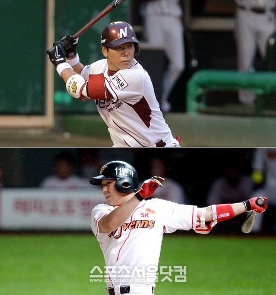넥센 강정호(위)와 SK 최정은 메이저리그에 진출해서도 경쟁력을 갖출 수 있는 한국의 간판 타자로 평가받고 있다. / 더팩트 DB