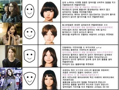 내 얼굴형에 어울리는 헤어가 인기다. / 온라인 커뮤니티