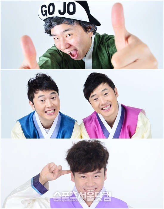 새해 복 많이 받으세요 KBS2 개그콘서트에서 활약하고 있는 개그맨 박성호 이상-이상민 형제 김대성(위부터) <더팩트> 카메라를 향해 익살스러운 표정을 지으며 새해 인사를 전하고 있다. / 배정한 남윤호 기자