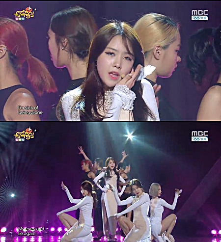 걸스데이가 1일 오후 방송된 MBC 쇼! 음악중심에서 섬씽으로 멋진 무대를 꾸몄다./쇼! 음악중심방송 캡처