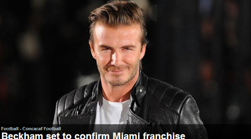데이비드 베컴이 5일 미국 프로축구(MLS) 마이애미의 사업권 인수를 매듭지을 전망이다. / 유로스포트 보도 캡처